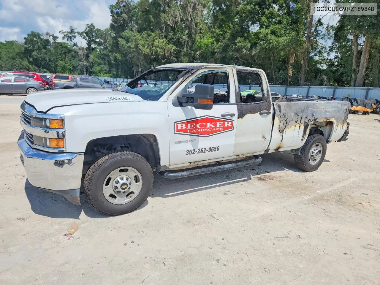 CHEVROLET SILVERADO 2017, VIN 1GC2CUEG9HZ189848