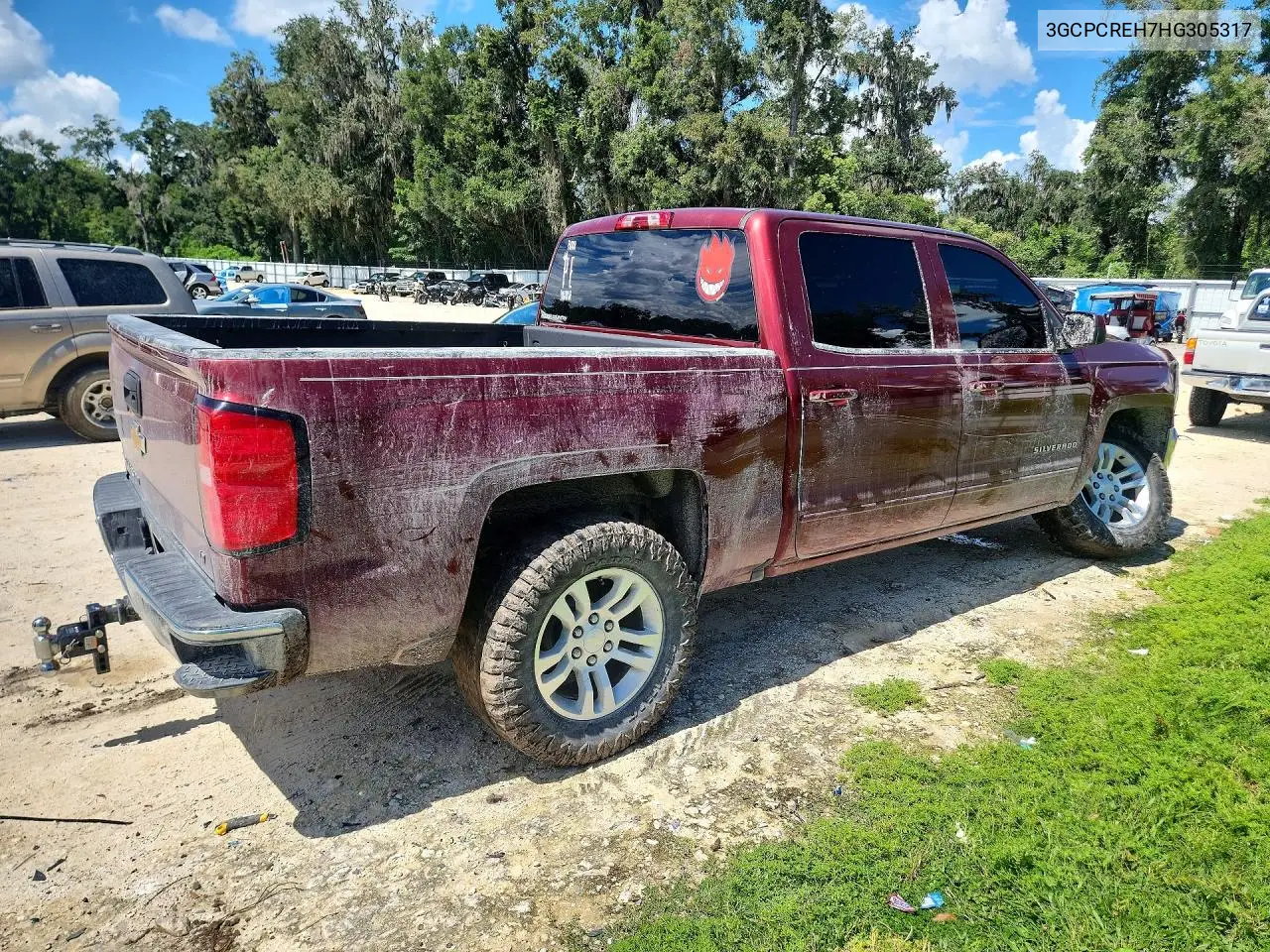2017 CHEVROLET SILVERADO VIN 3GCPCREH7HG305317 — фото 3