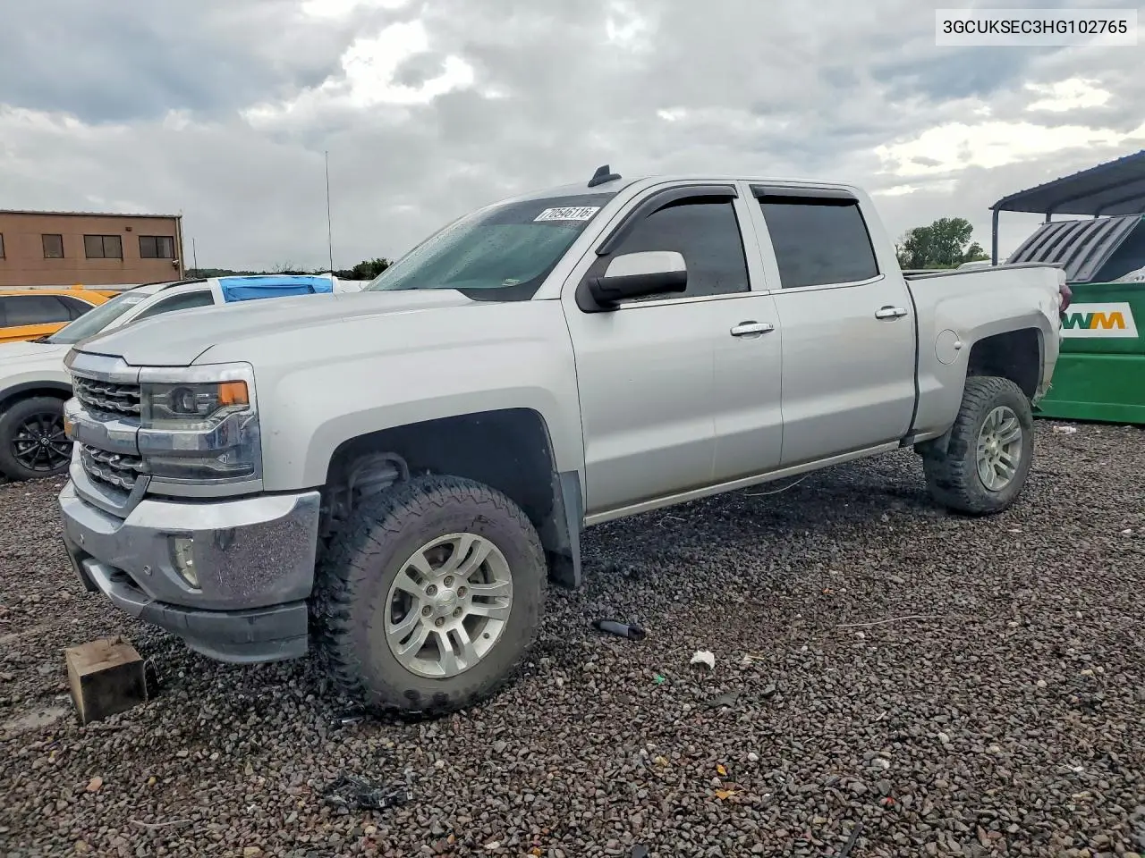 CHEVROLET SILVERADO 2017, VIN 3GCUKSEC3HG102765