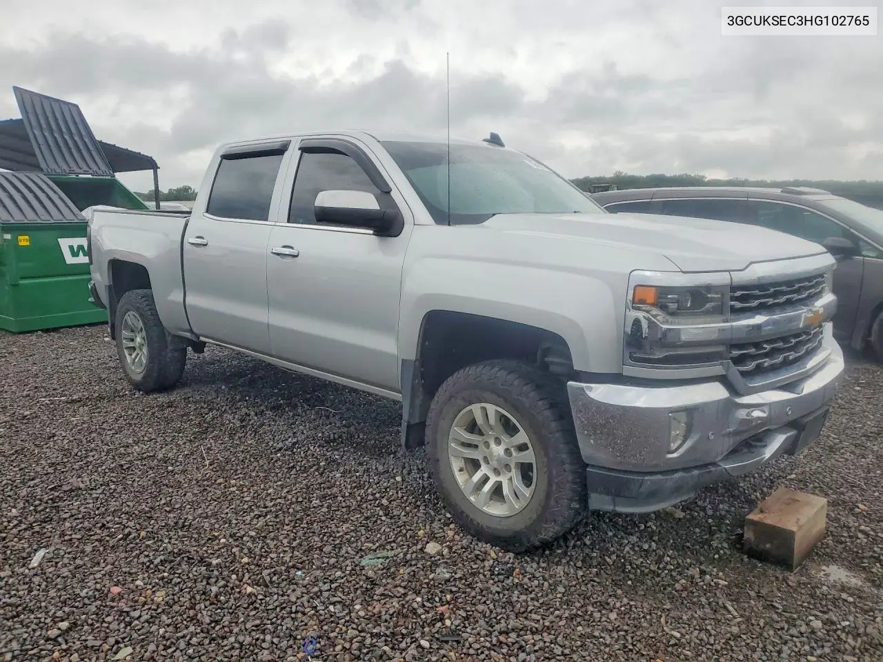 2017 CHEVROLET SILVERADO VIN 3GCUKSEC3HG102765 — фото 4