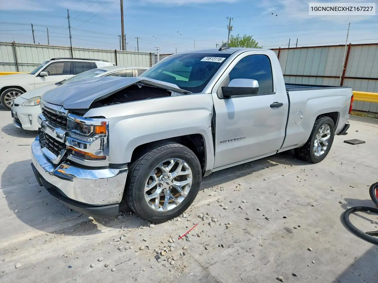 CHEVROLET SILVERADO 2017, VIN 1GCNCNECXHZ167227