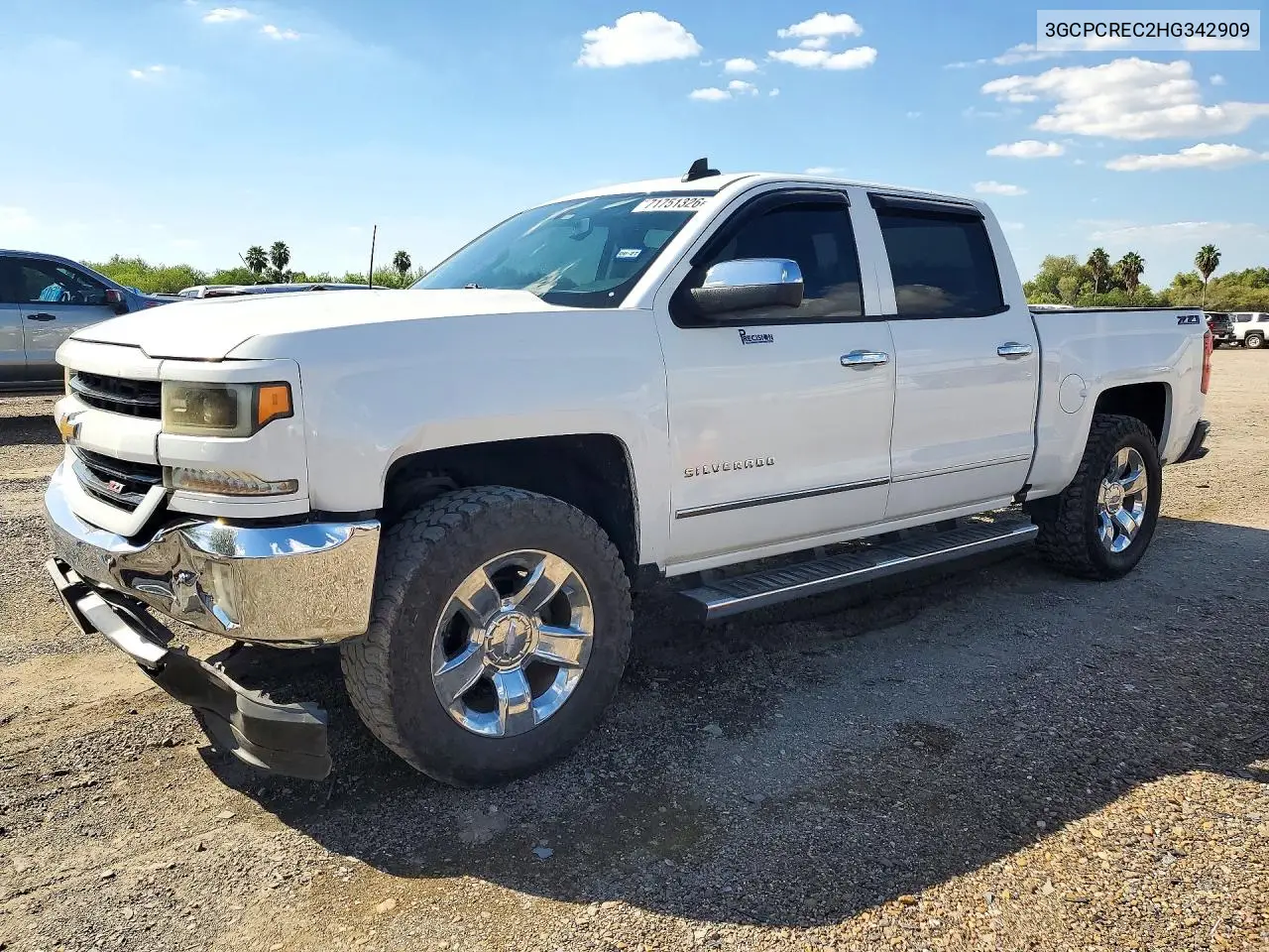 CHEVROLET SILVERADO 2017, VIN 3GCPCREC2HG342909