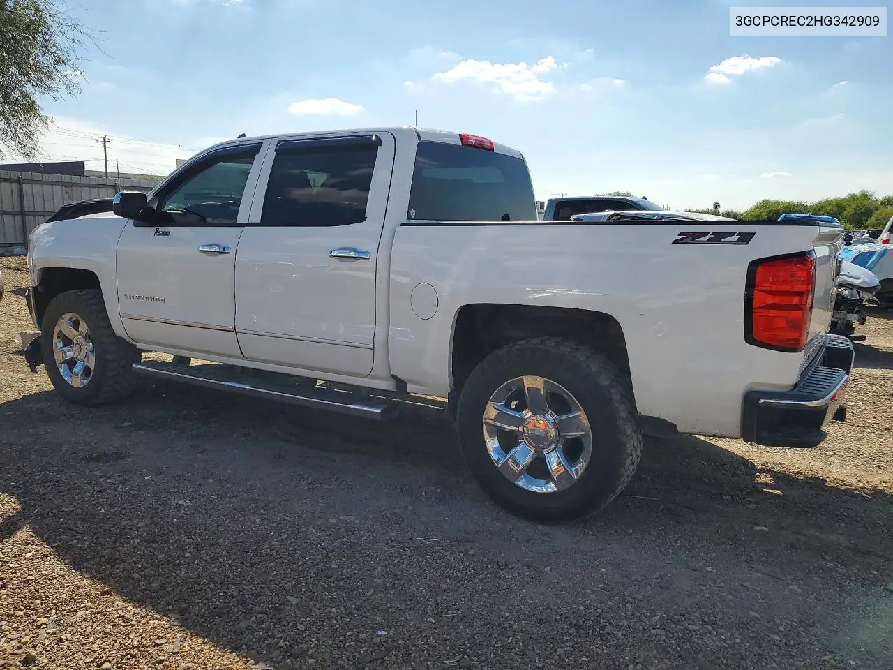 2017 CHEVROLET SILVERADO VIN 3GCPCREC2HG342909 — фото 2