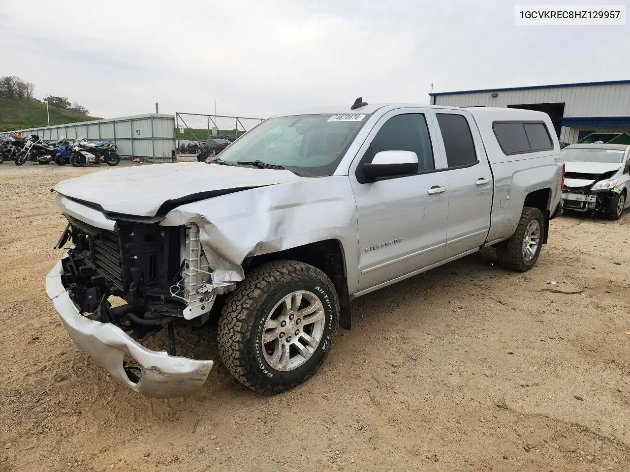 CHEVROLET SILVERADO 2017, VIN 1GCVKREC8HZ129957