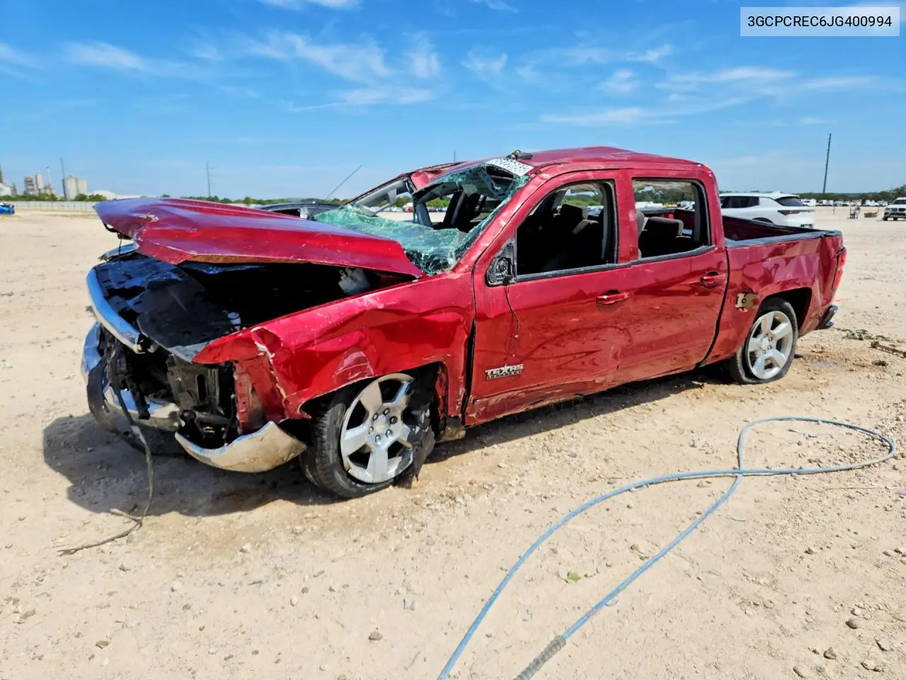 CHEVROLET SILVERADO 2018, VIN 3GCPCREC6JG400994