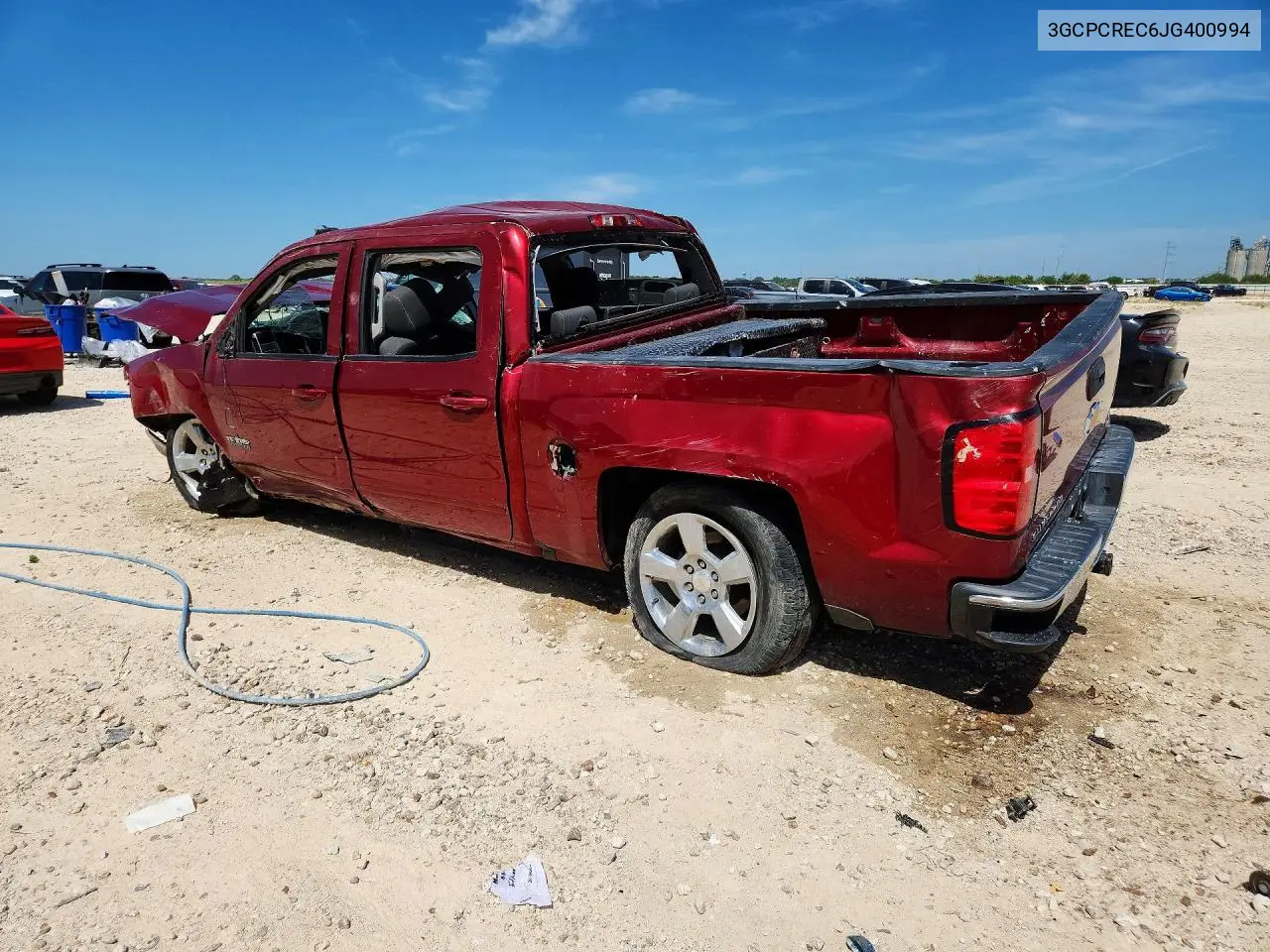 2018 CHEVROLET SILVERADO VIN 3GCPCREC6JG400994 — фото 2
