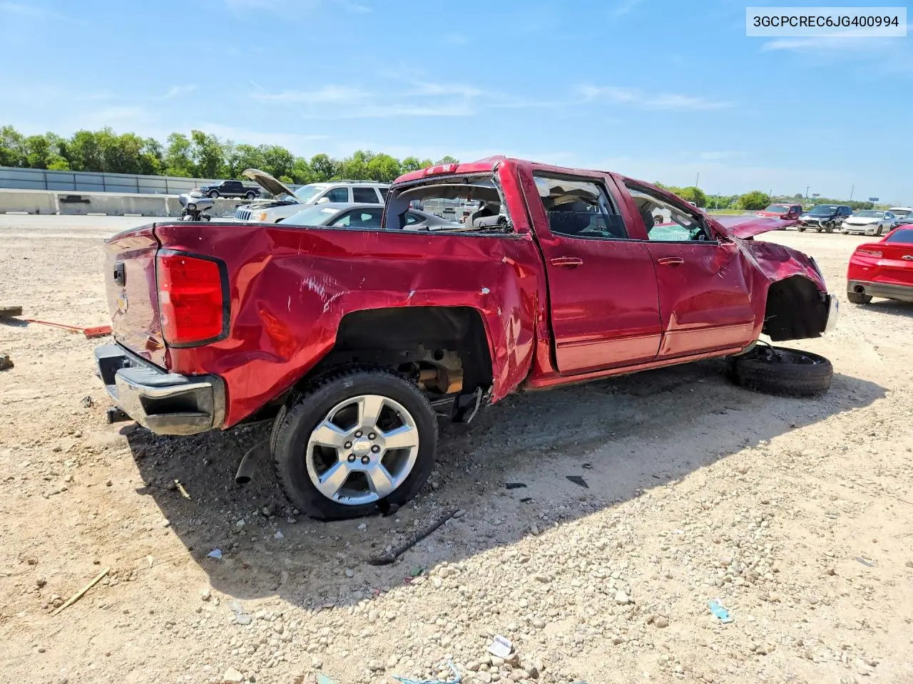 2018 CHEVROLET SILVERADO VIN 3GCPCREC6JG400994 — фото 3