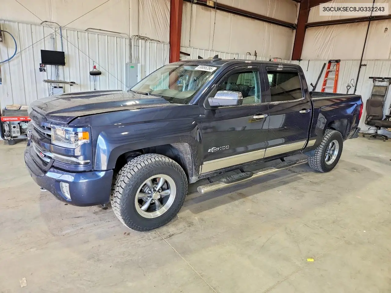 CHEVROLET SILVERADO 2018, VIN 3GCUKSEC8JG332243