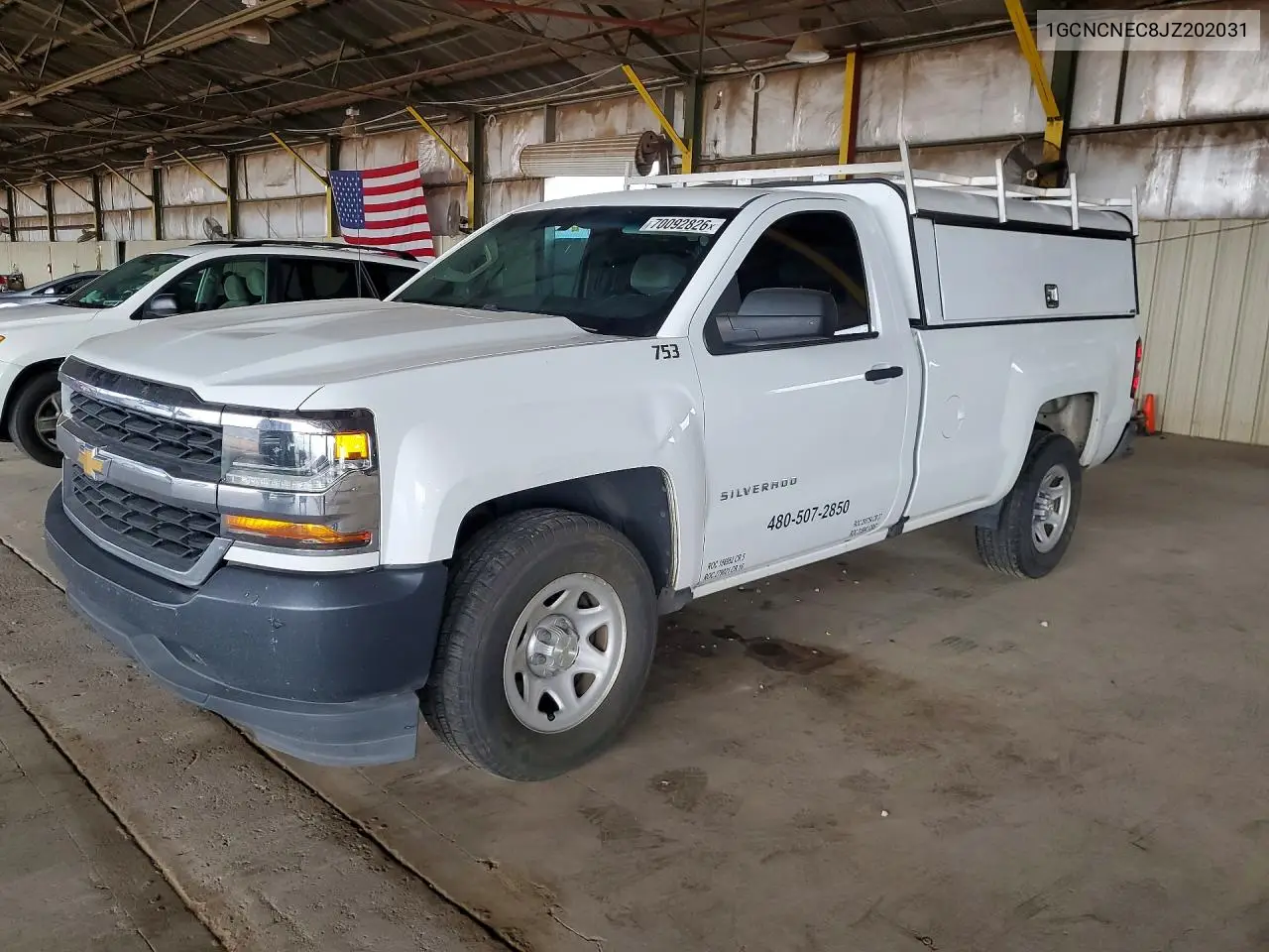 CHEVROLET SILVERADO 2018, VIN 1GCNCNEC8JZ202031