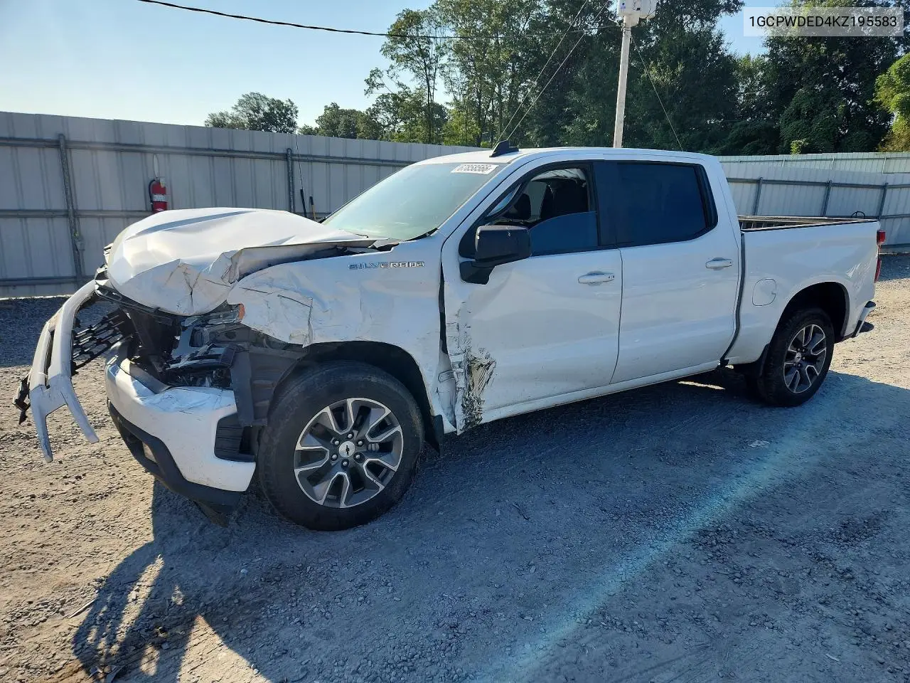 CHEVROLET SILVERADO 2019, VIN 1GCPWDED4KZ195583
