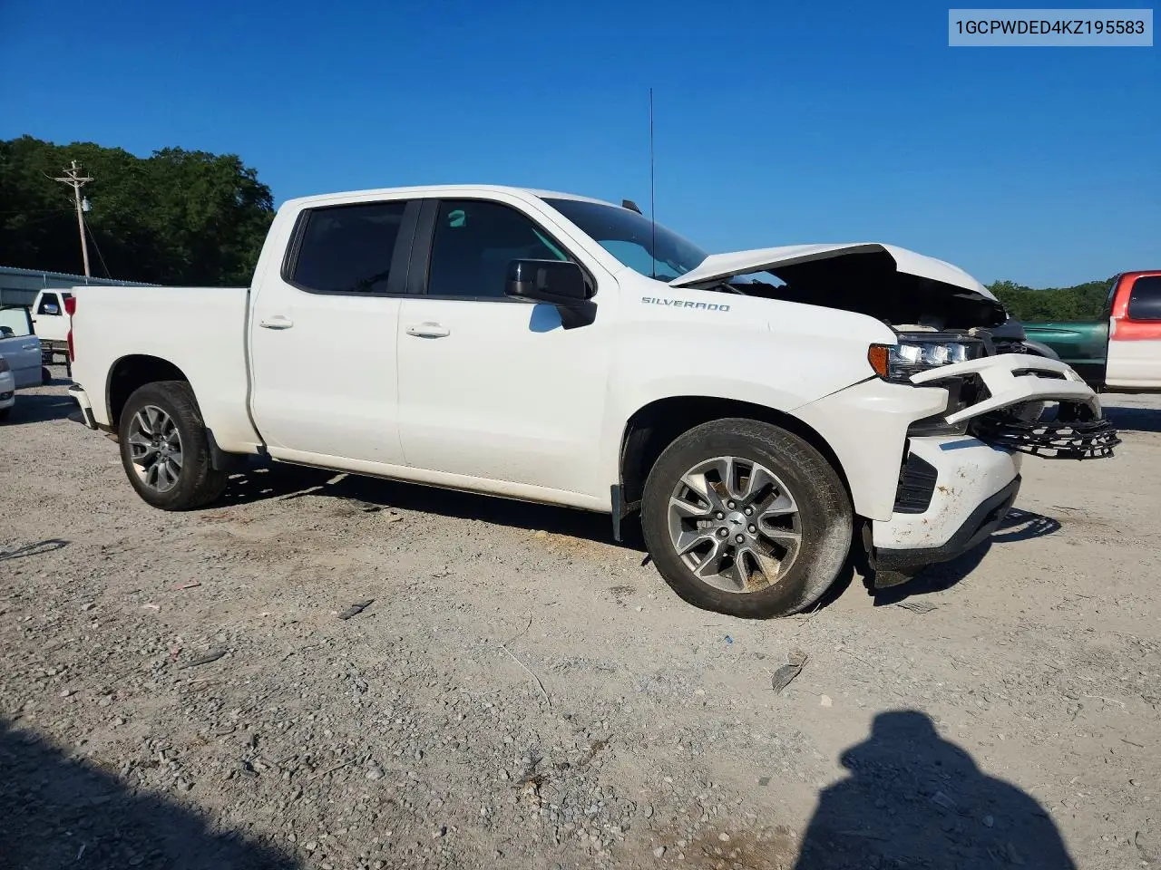 2019 CHEVROLET SILVERADO VIN 1GCPWDED4KZ195583 — фото 4