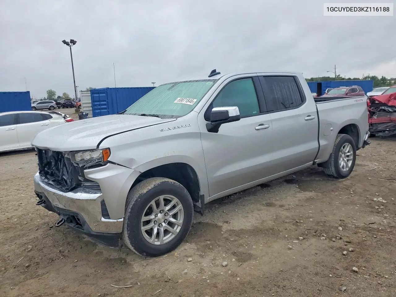 CHEVROLET SILVERADO 2019, VIN 1GCUYDED3KZ116188