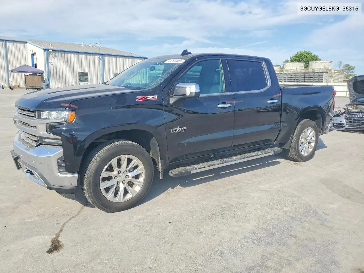 CHEVROLET SILVERADO 2019, VIN 3GCUYGEL8KG136316