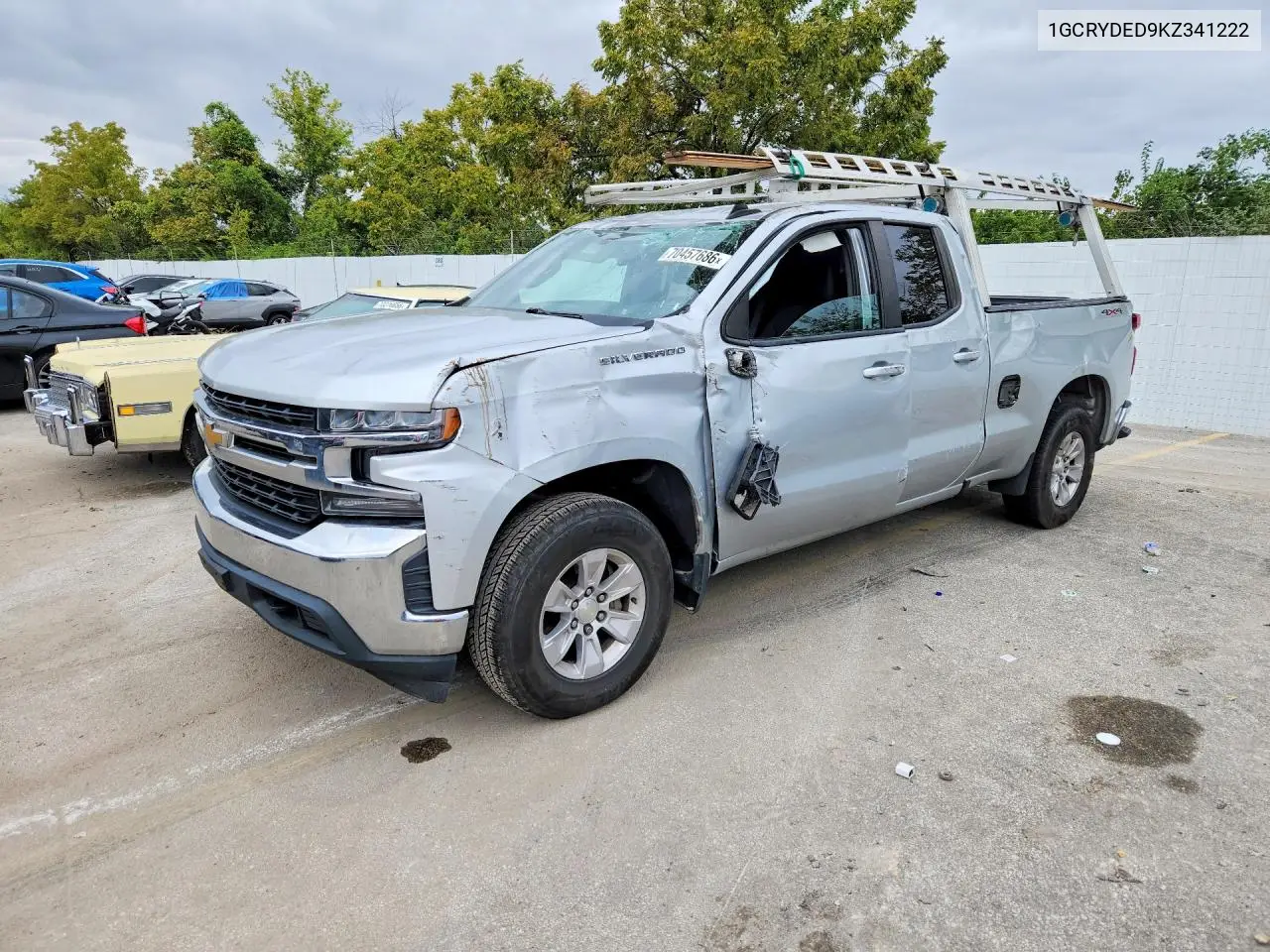 CHEVROLET SILVERADO 2019, VIN 1GCRYDED9KZ341222