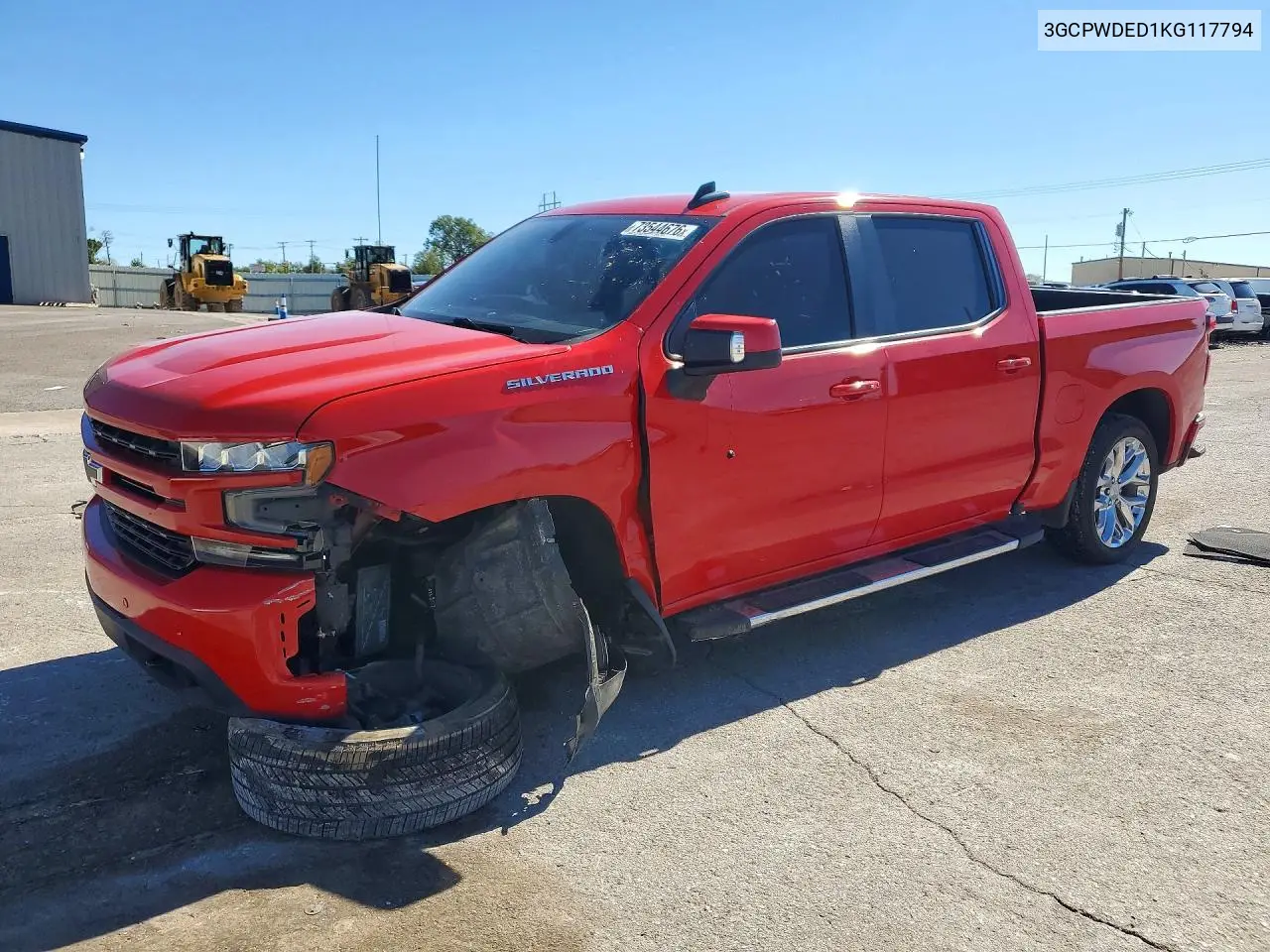 CHEVROLET SILVERADO 2019, VIN 3GCPWDED1KG117794