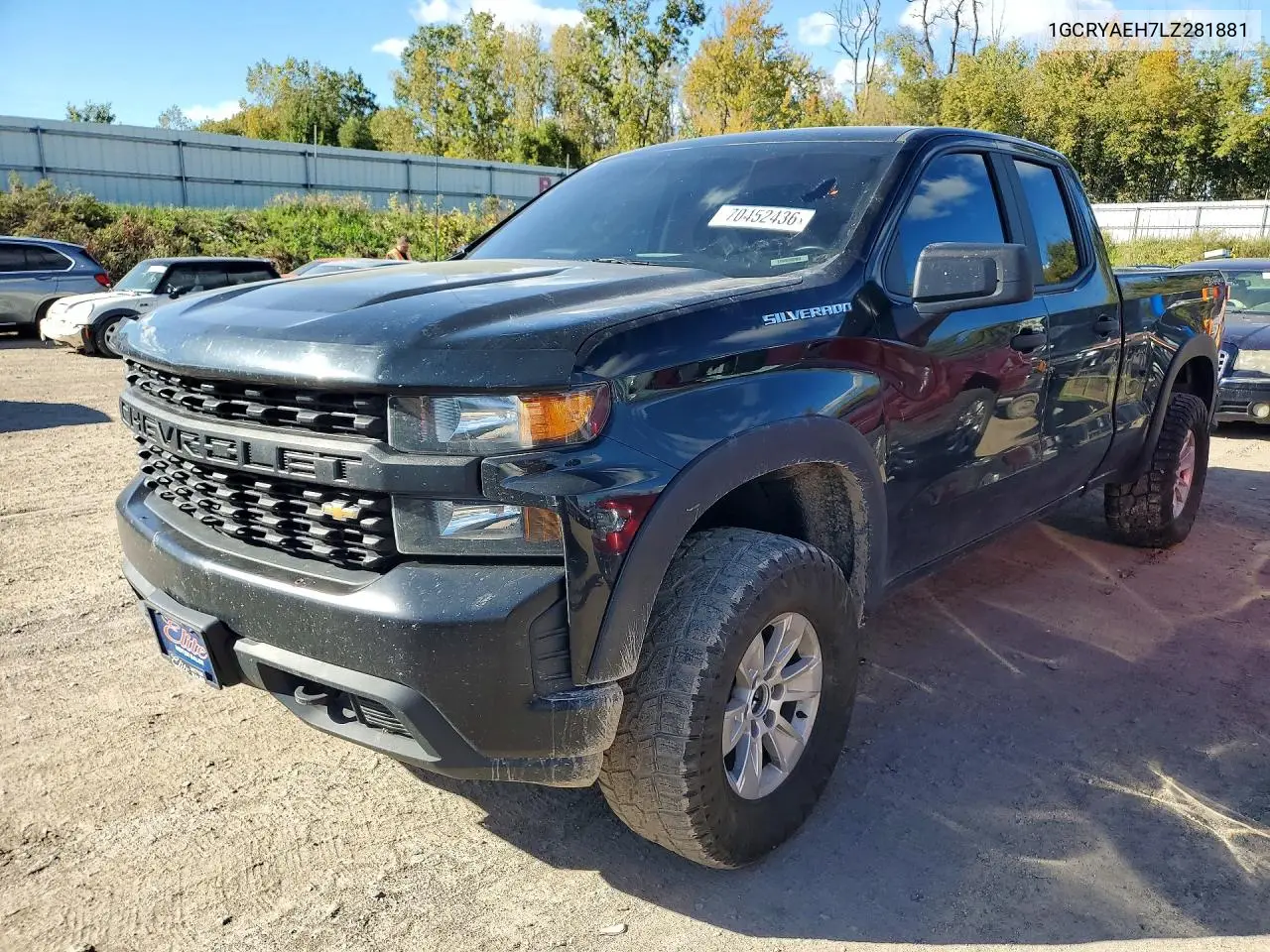 CHEVROLET SILVERADO 2020, VIN 1GCRYAEH7LZ281881