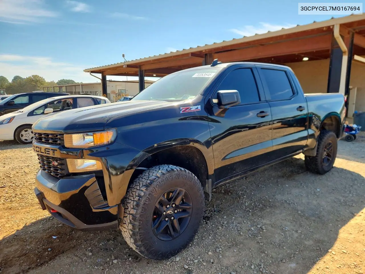 CHEVROLET SILVERADO 2021, VIN 3GCPYCEL7MG167694