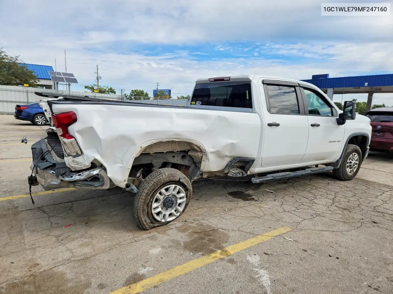 2021 CHEVROLET SILVERADO VIN 1GC1WLE79MF247160 — фото 3