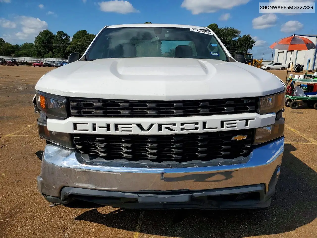 2021 CHEVROLET SILVERADO VIN 3GCNWAEF5MG327339 — фото 5