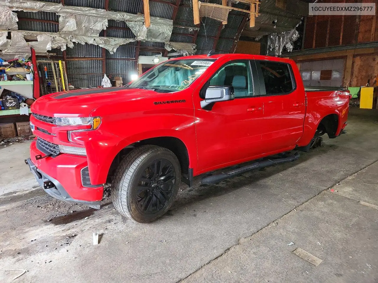 CHEVROLET SILVERADO 2021, VIN 1GCUYEEDXMZ296777
