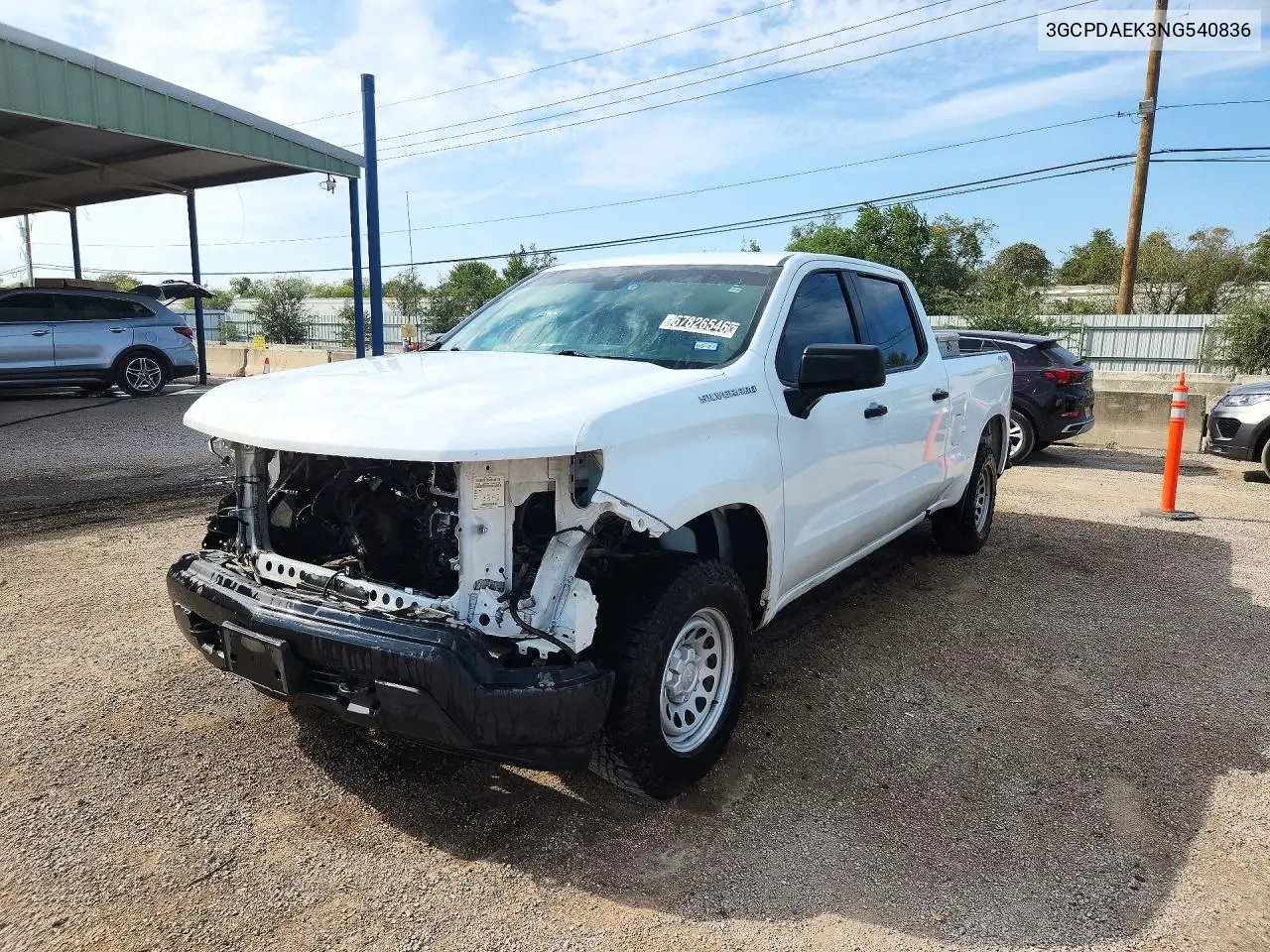 CHEVROLET SILVERADO 2022, VIN 3GCPDAEK3NG540836