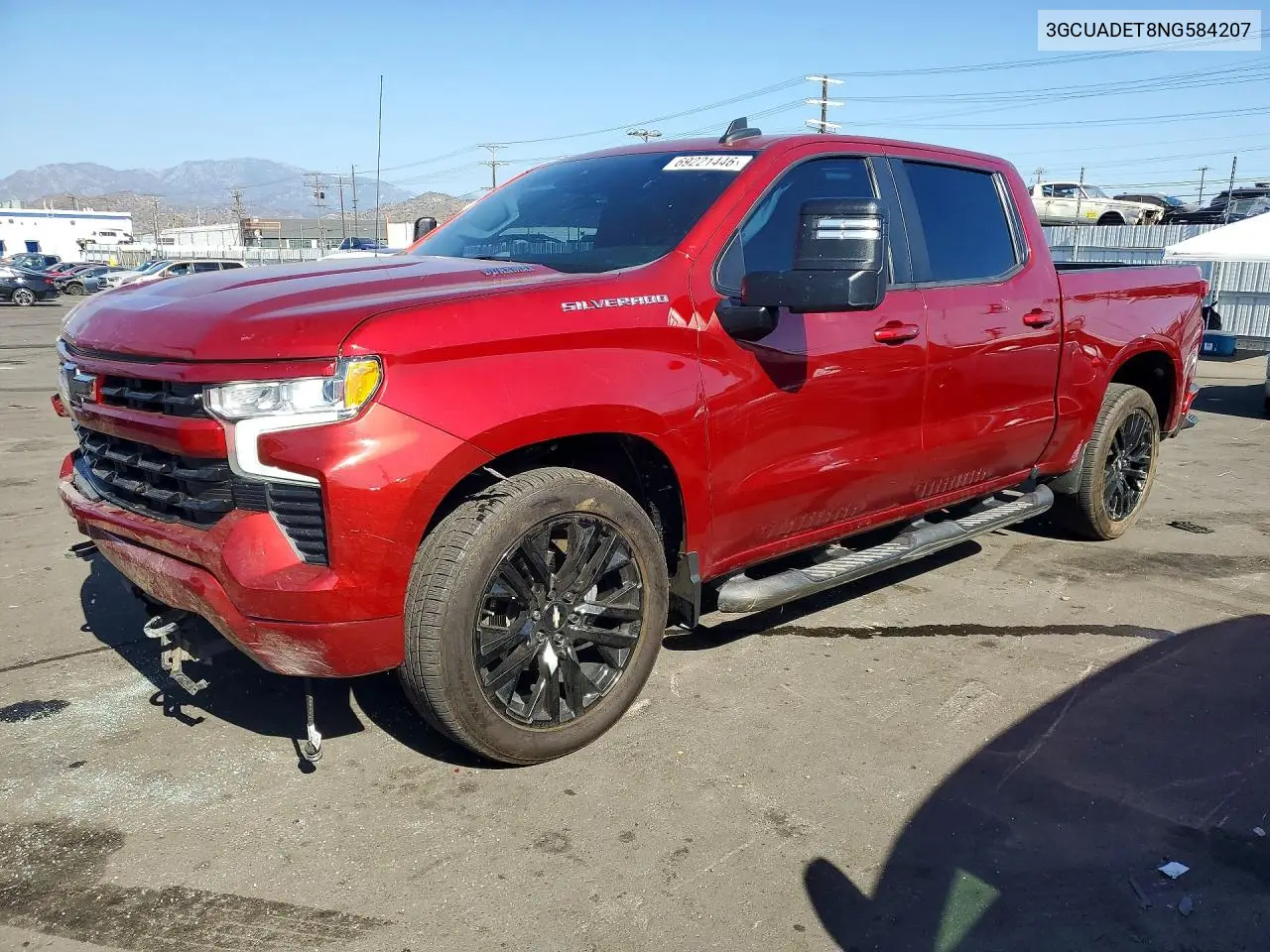 CHEVROLET SILVERADO 2022, VIN 3GCUADET8NG584207