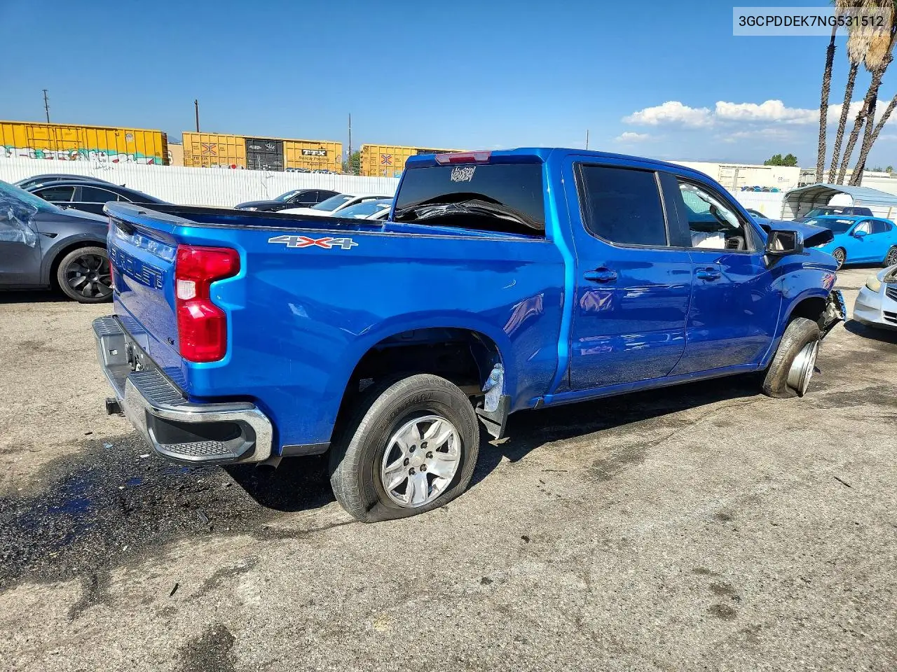 2022 CHEVROLET SILVERADO VIN 3GCPDDEK7NG531512 — фото 3