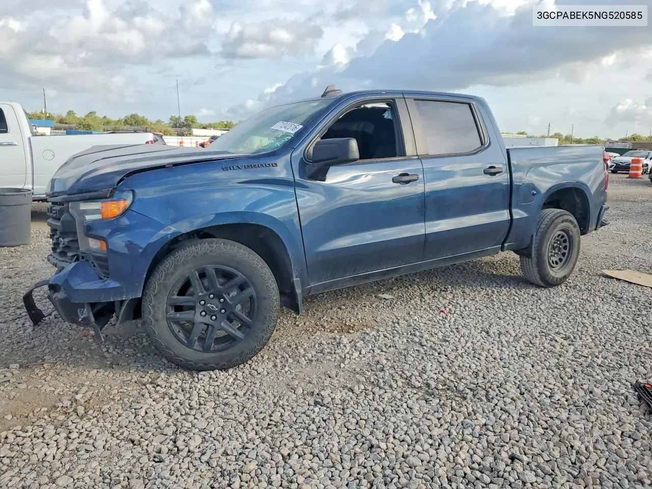 CHEVROLET SILVERADO 2022, VIN 3GCPABEK5NG520585
