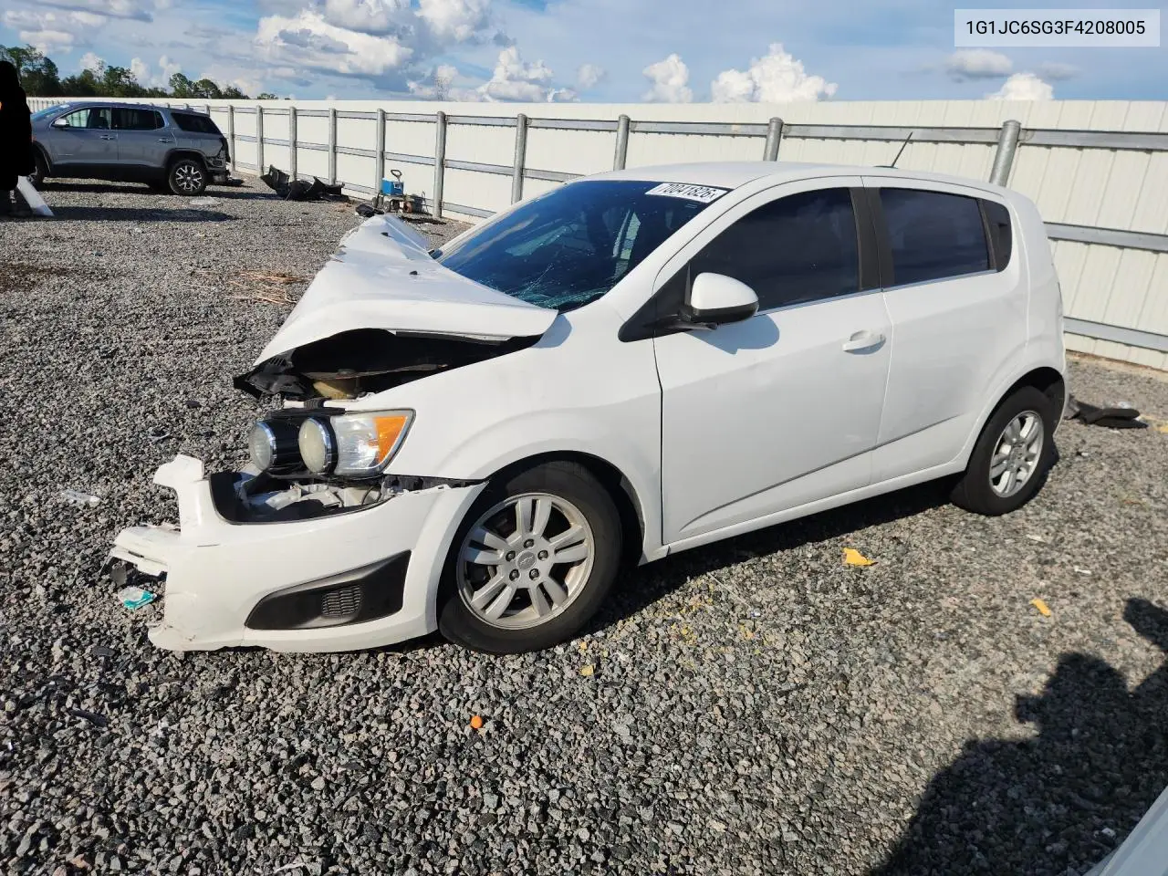 CHEVROLET SONIC 2015, VIN 1G1JC6SG3F4208005