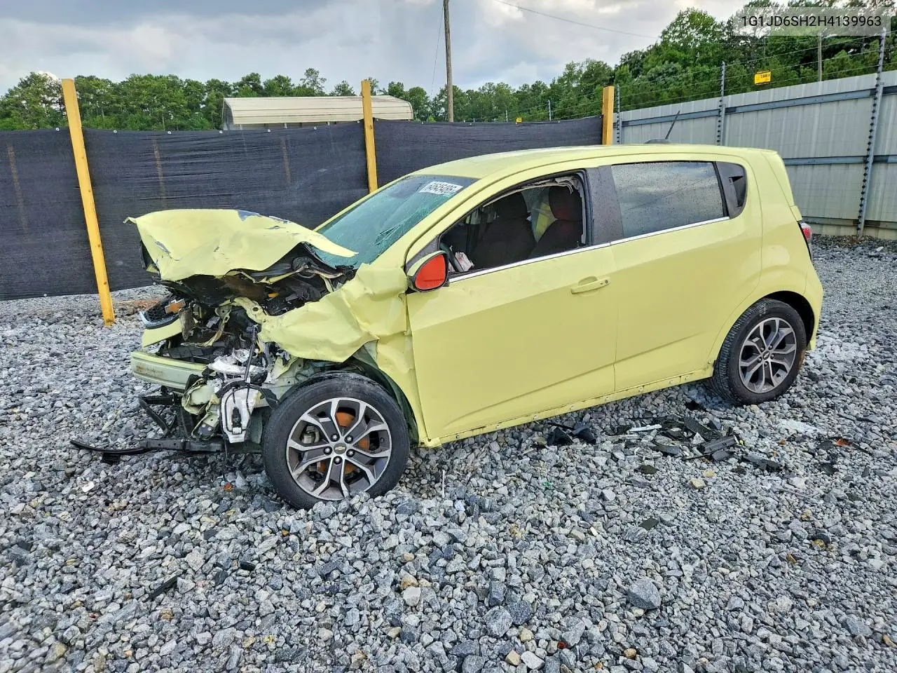 CHEVROLET SONIC 2017, VIN 1G1JD6SH2H4139963