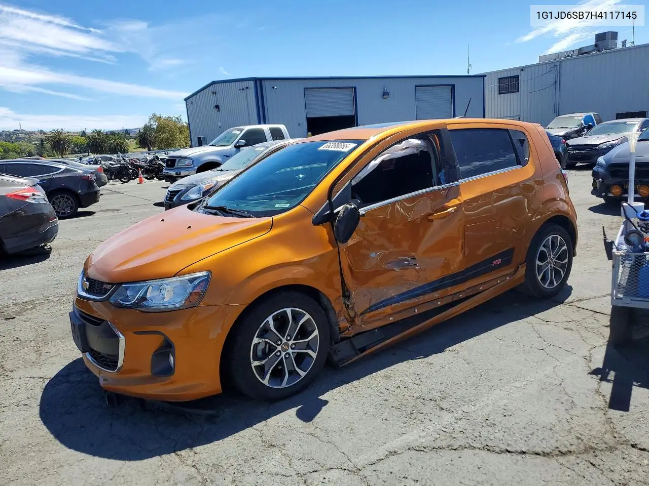 CHEVROLET SONIC 2017, VIN 1G1JD6SB7H4117145