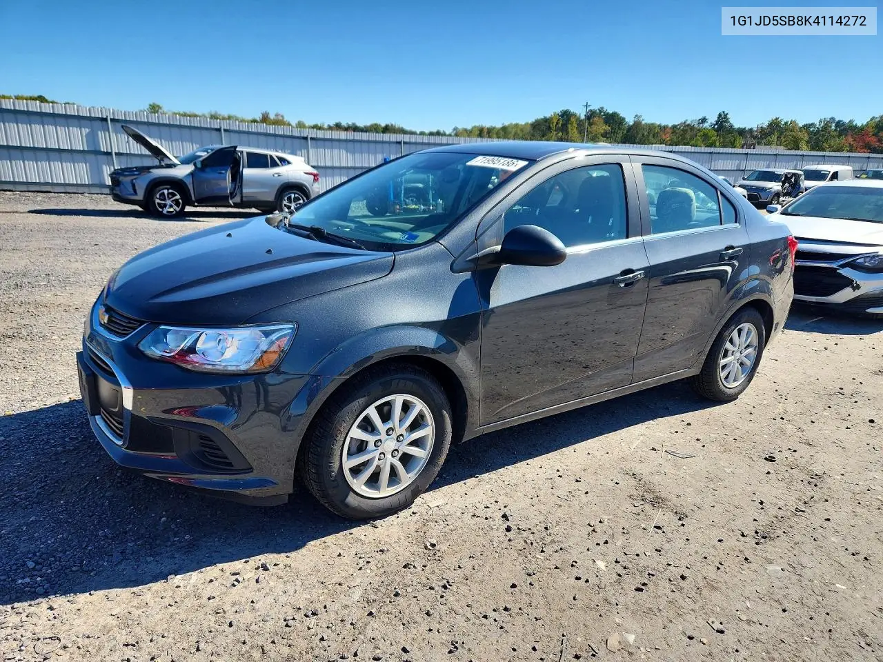 CHEVROLET SONIC 2019, VIN 1G1JD5SB8K4114272