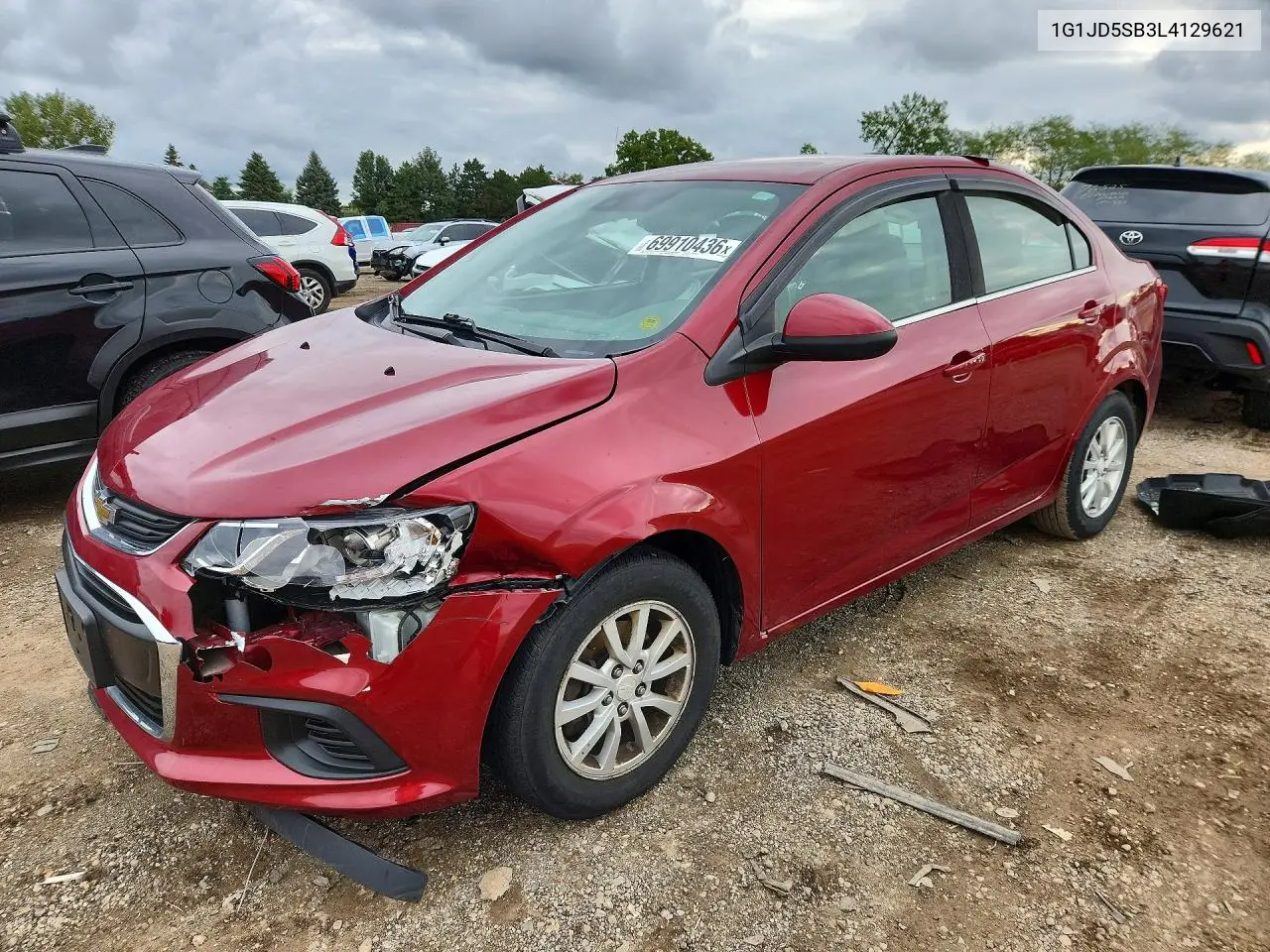 CHEVROLET SONIC 2020, VIN 1G1JD5SB3L4129621
