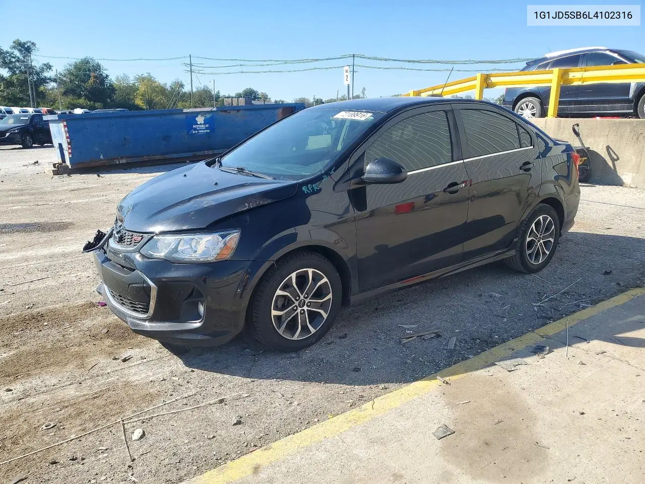 CHEVROLET SONIC 2020, VIN 1G1JD5SB6L4102316