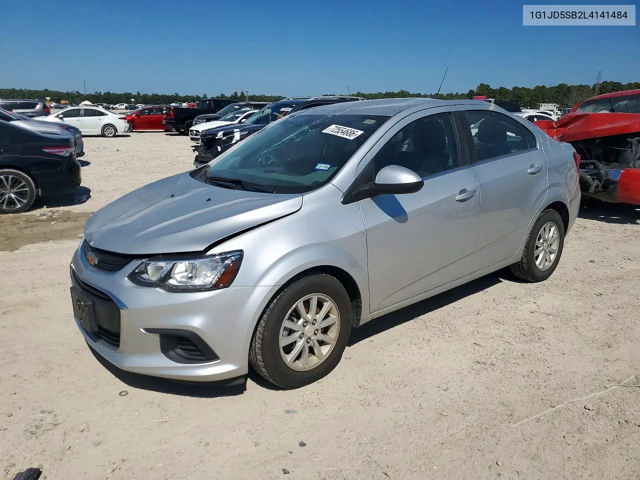 CHEVROLET SONIC 2020, VIN 1G1JD5SB2L4141484