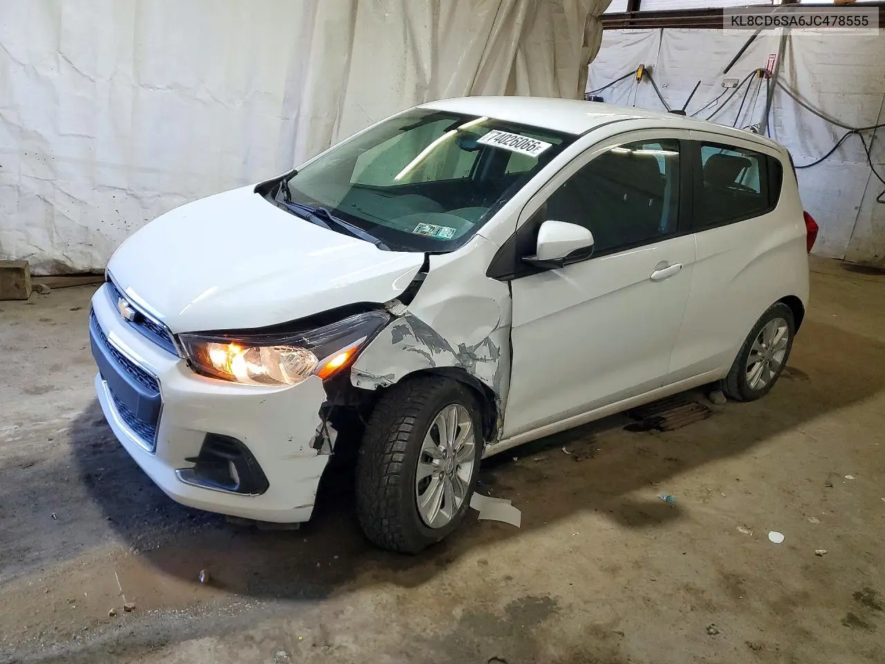 CHEVROLET SPARK 2018, VIN KL8CD6SA6JC478555