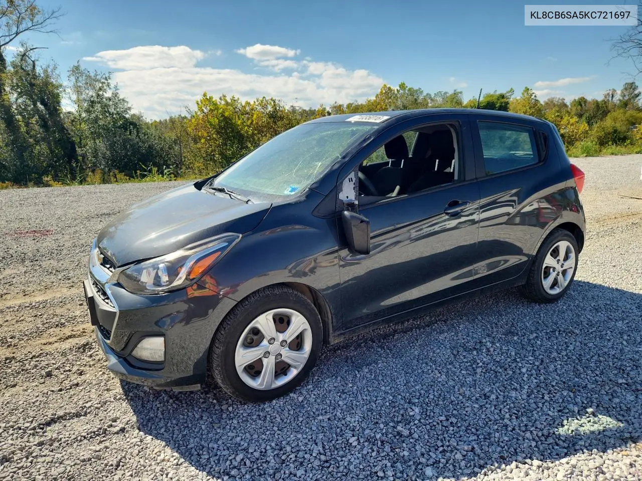 CHEVROLET SPARK 2019, VIN KL8CB6SA5KC721697