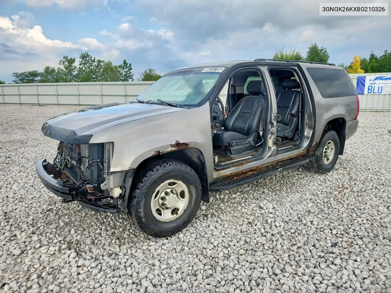 CHEVROLET SUBURBAN 2008, VIN 3GNGK26KX8G210326