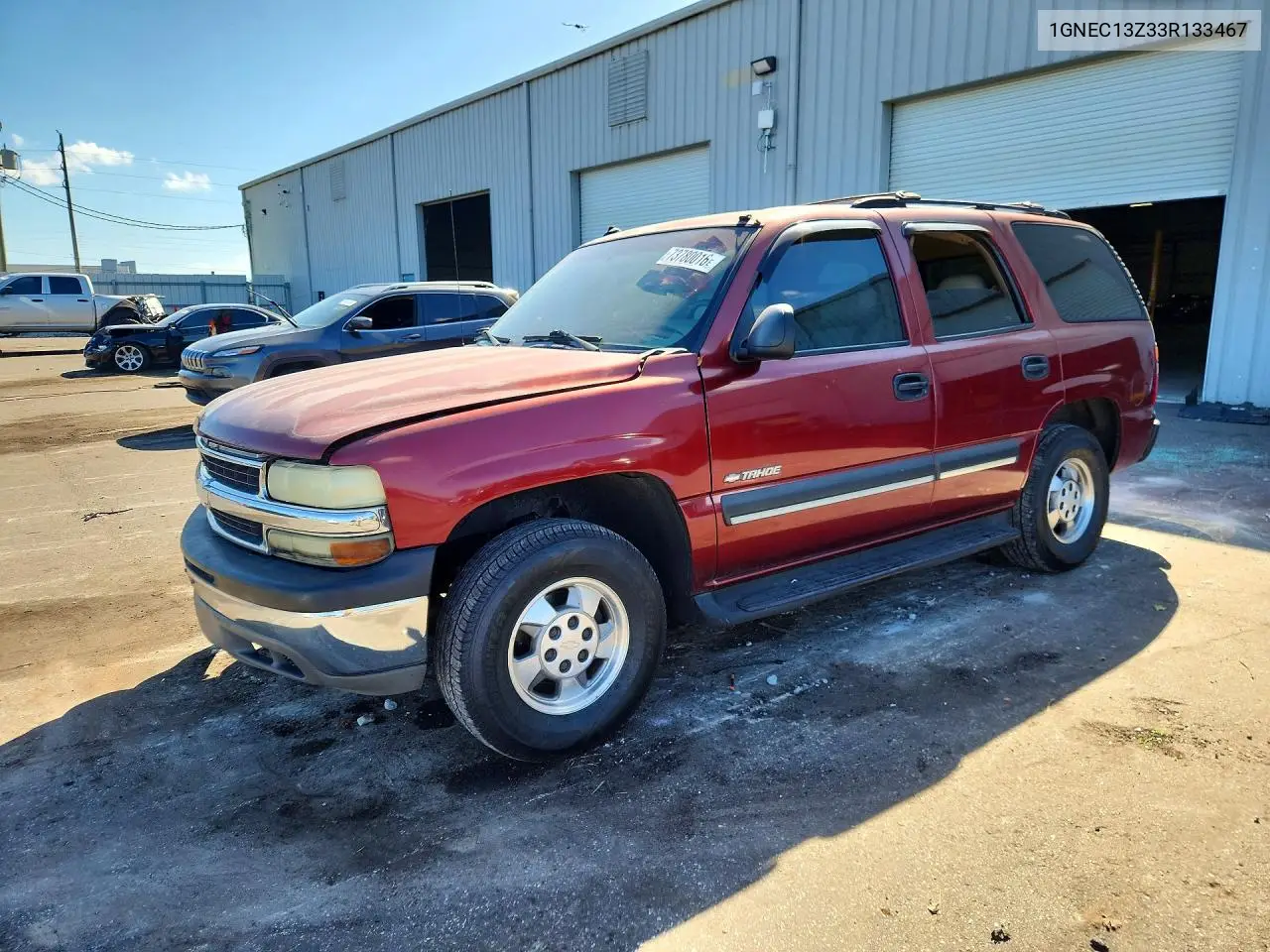 CHEVROLET TAHOE 2003, VIN 1GNEC13Z33R133467
