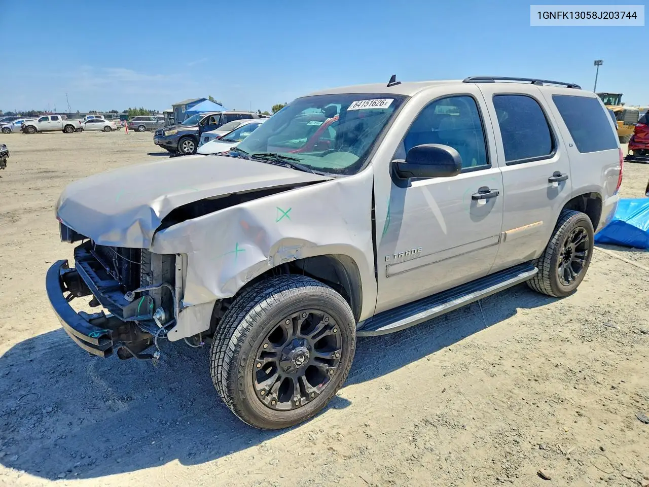 CHEVROLET TAHOE 2008, VIN 1GNFK13058J203744