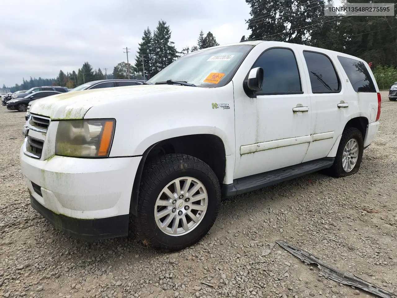 CHEVROLET TAHOE 2008, VIN 1GNFK13548R275595