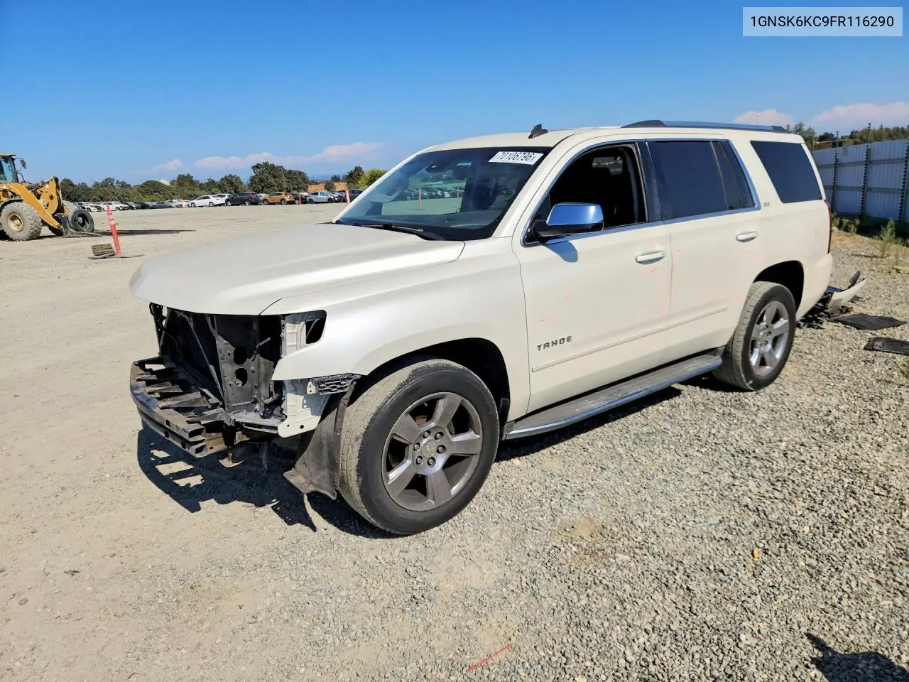 CHEVROLET TAHOE 2015, VIN 1GNSK6KC9FR116290