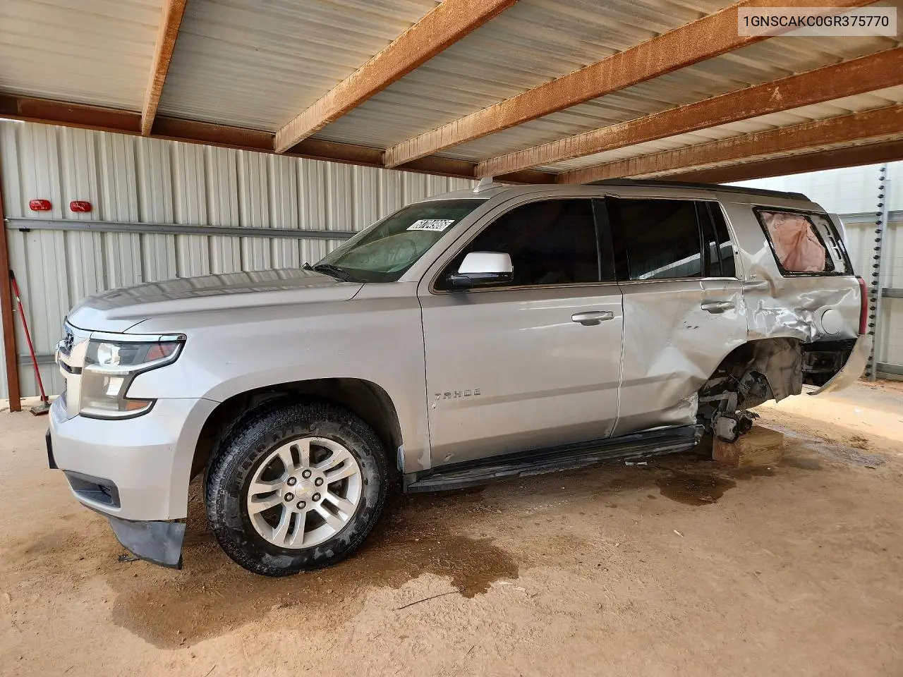 CHEVROLET TAHOE 2016, VIN 1GNSCAKC0GR375770