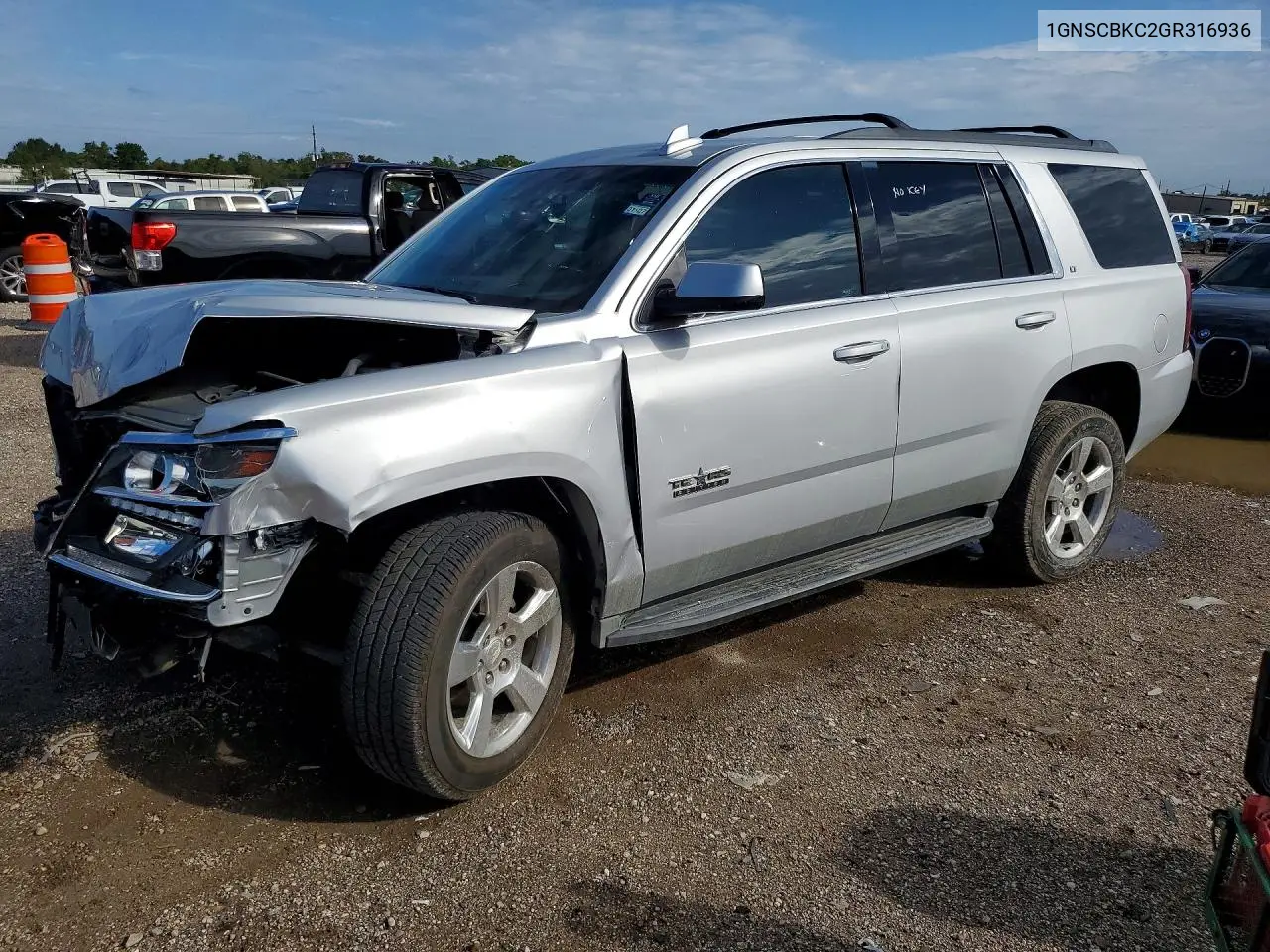 CHEVROLET TAHOE 2016, VIN 1GNSCBKC2GR316936