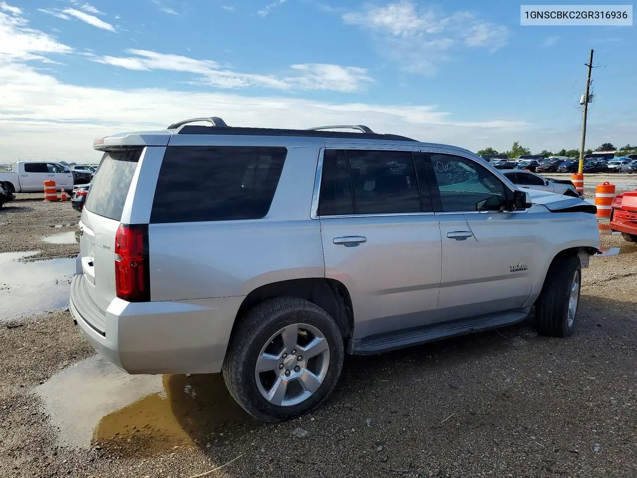 2016 CHEVROLET TAHOE VIN 1GNSCBKC2GR316936 — фото 3