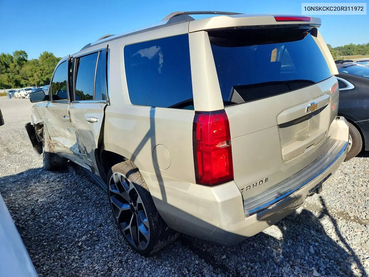 2016 CHEVROLET TAHOE VIN 1GNSKCKC2GR311972 — фото 2