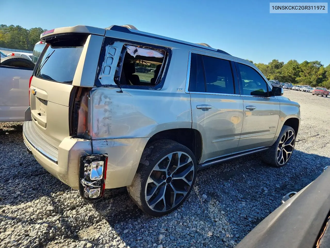 2016 CHEVROLET TAHOE VIN 1GNSKCKC2GR311972 — фото 3