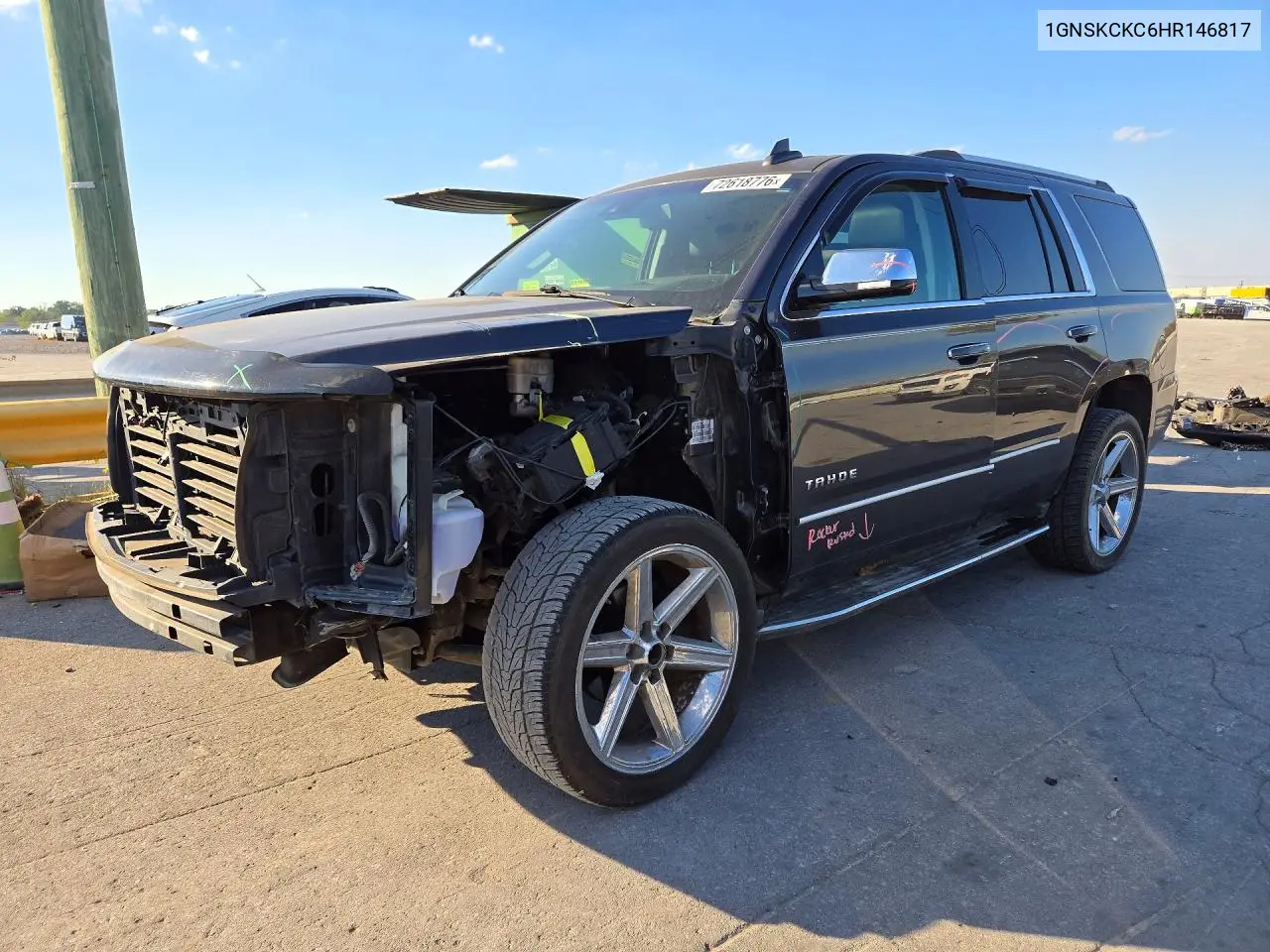 CHEVROLET TAHOE 2017, VIN 1GNSKCKC6HR146817