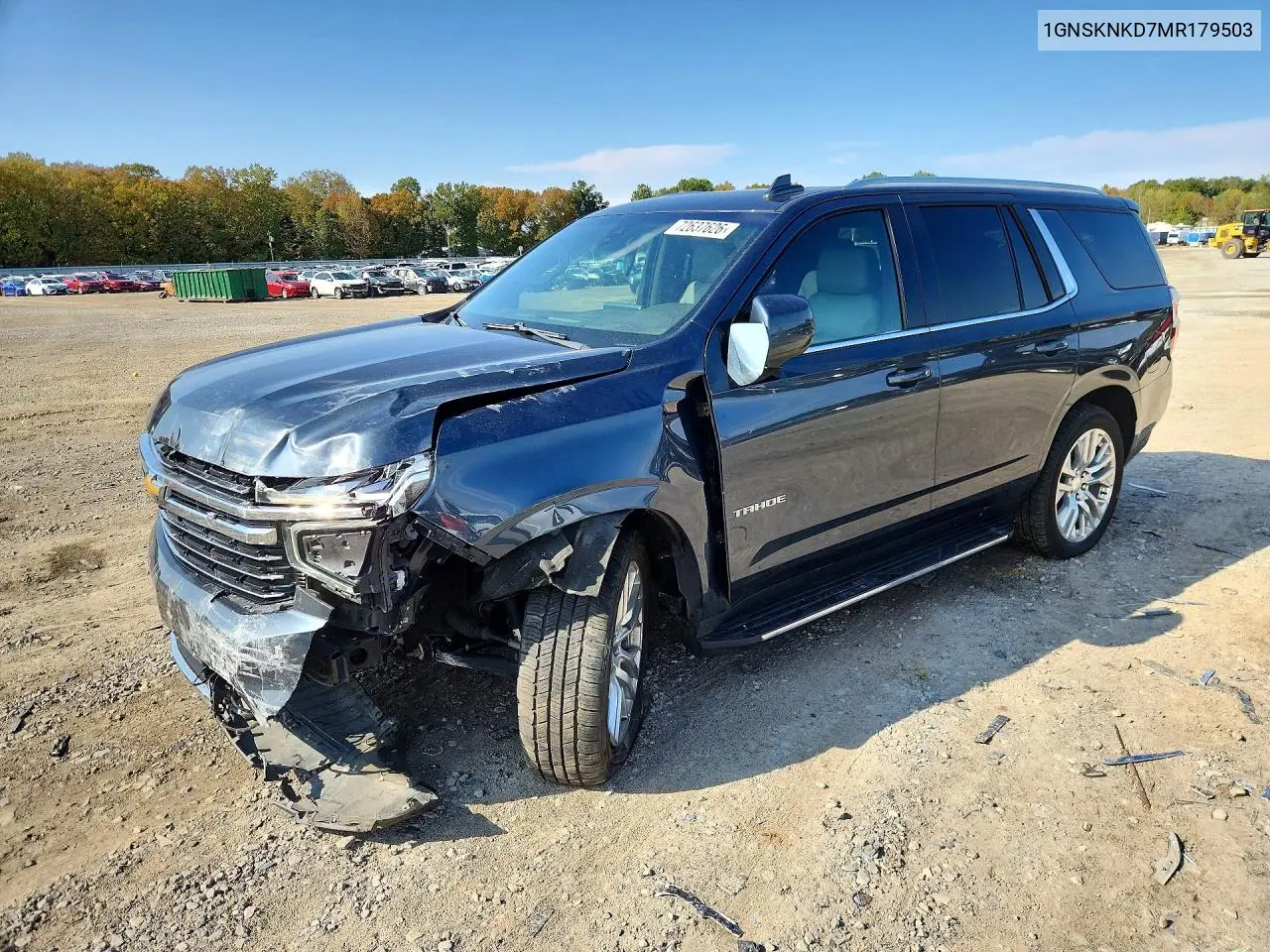 CHEVROLET TAHOE 2021, VIN 1GNSKNKD7MR179503