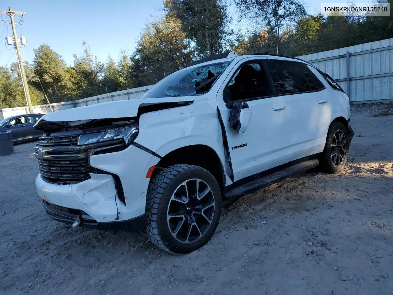 CHEVROLET TAHOE 2022, VIN 1GNSKRKD6NR155248
